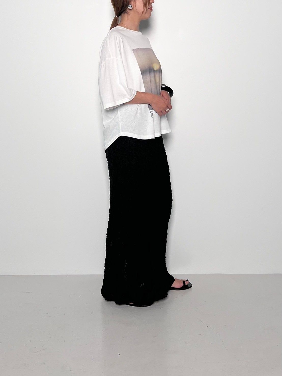 [8451-075KK] Photo Tee ホワイト