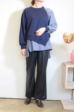 mink chair シャツドッキングトップス ネイビー