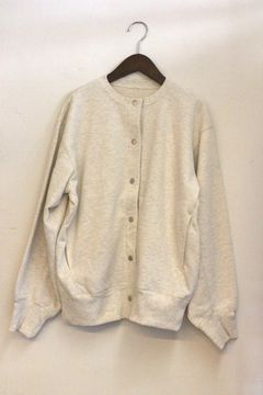 ラメステッチクルーネックカーディガン オートミール