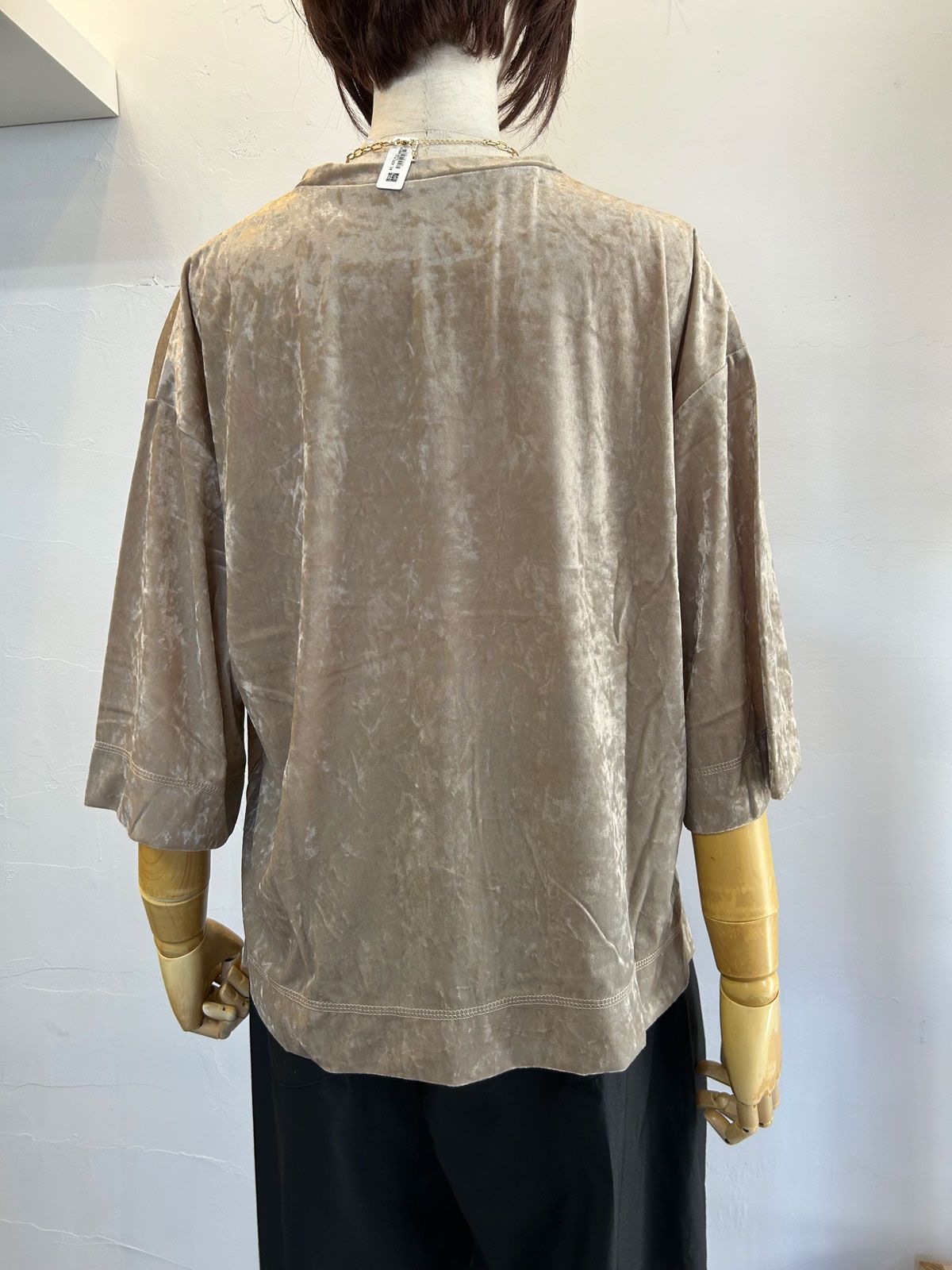 シアーベロアオーバーTEE ベージュ