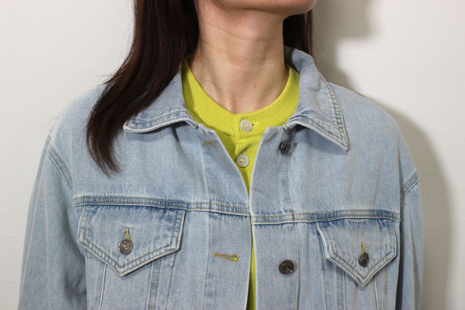 デニム ツイルジャケット ライトインディゴブルー