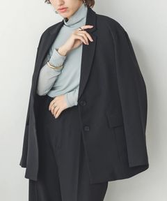 ストレッチポリツイルオーバージャケット ブラック