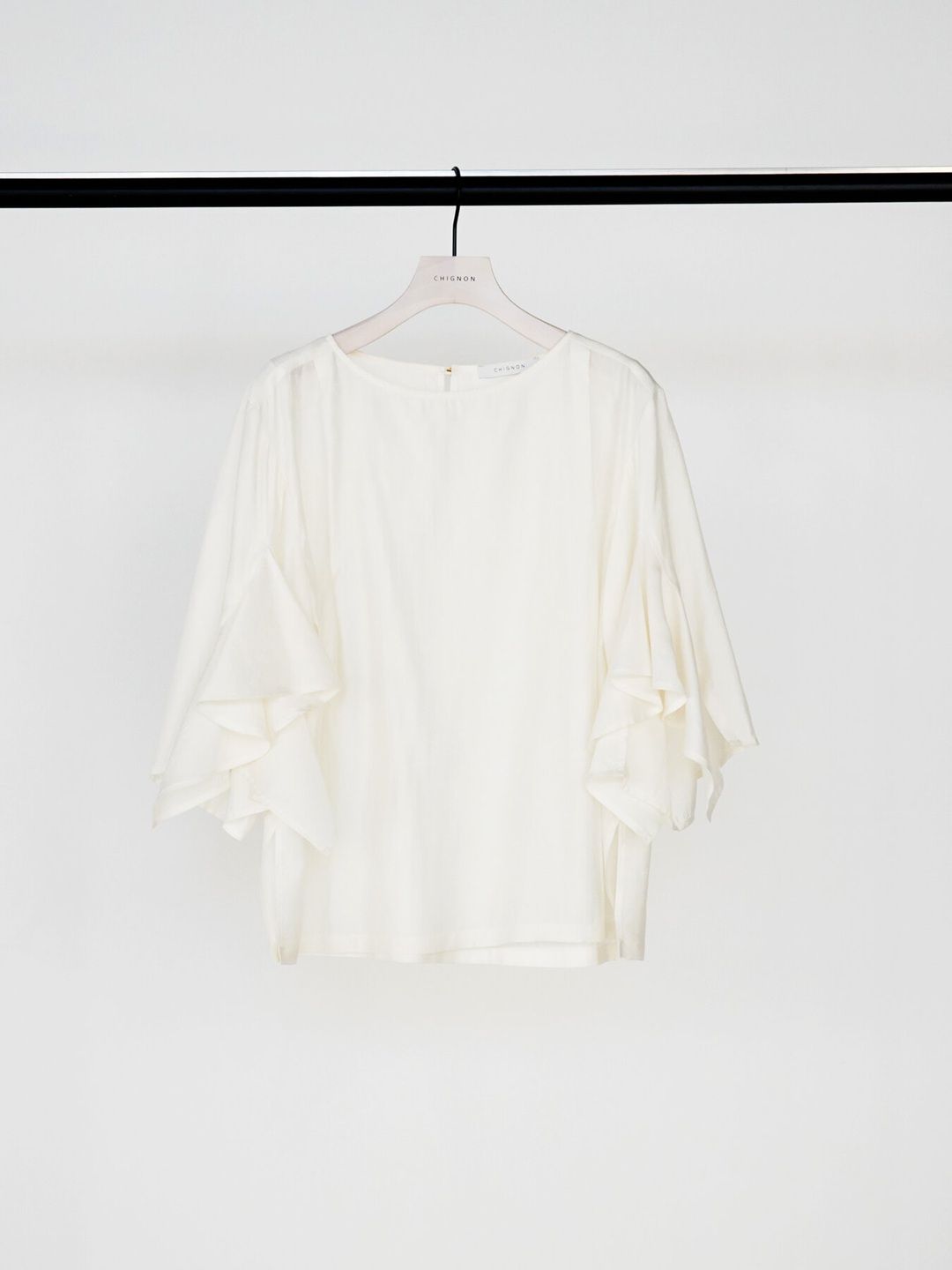 [1863-601KK] フレアスリーブブラウス オフホワイト