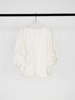 [1863-601KK] フレアスリーブブラウス オフホワイト