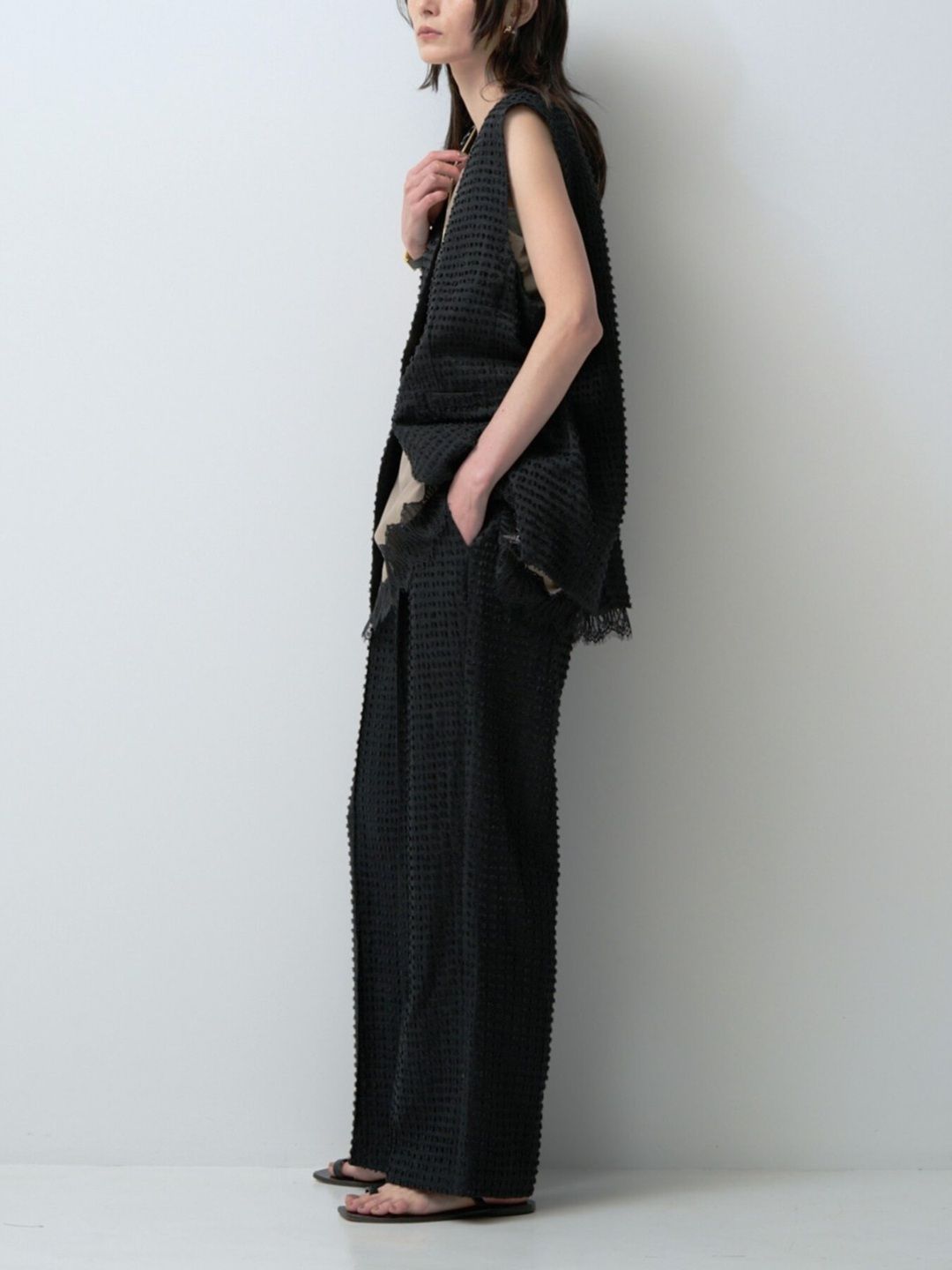 [4863-653YM] ドットJQオーバージレ ブラック