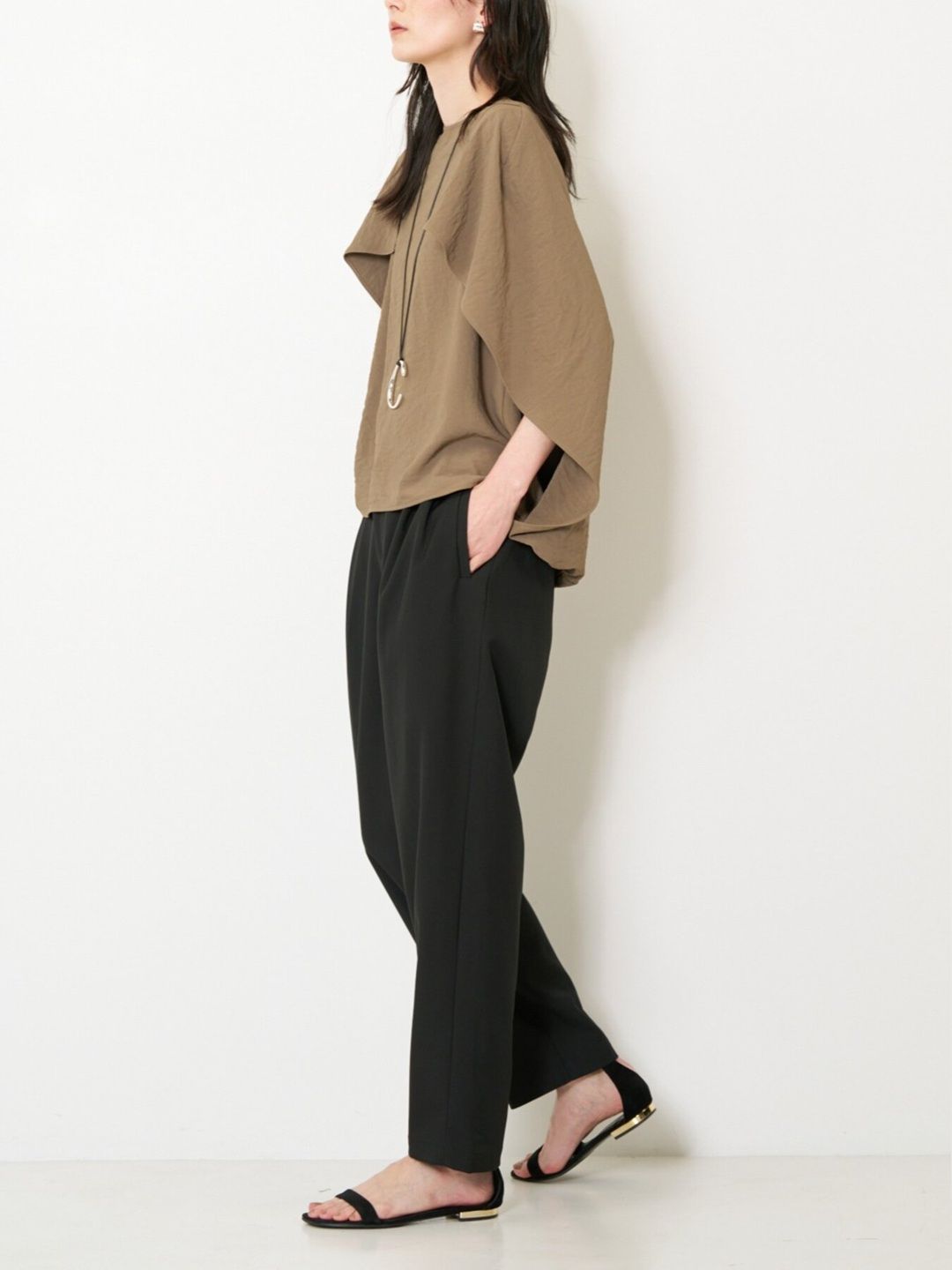 [1563-658BZ] ケープバルーンBL ダークカーキ