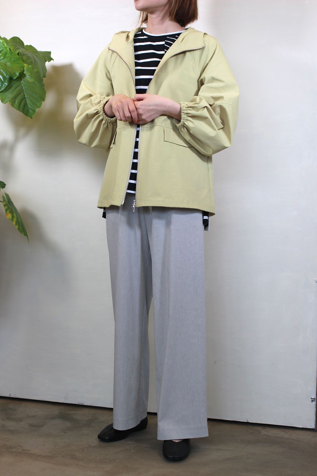 アサレチックワイドパンツ ライトグレー