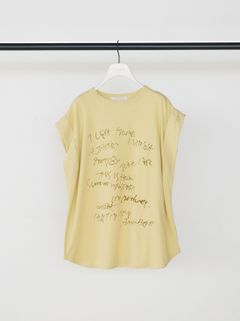 [8462-404KK] ラフスケッチプリントフレンチ イエロー