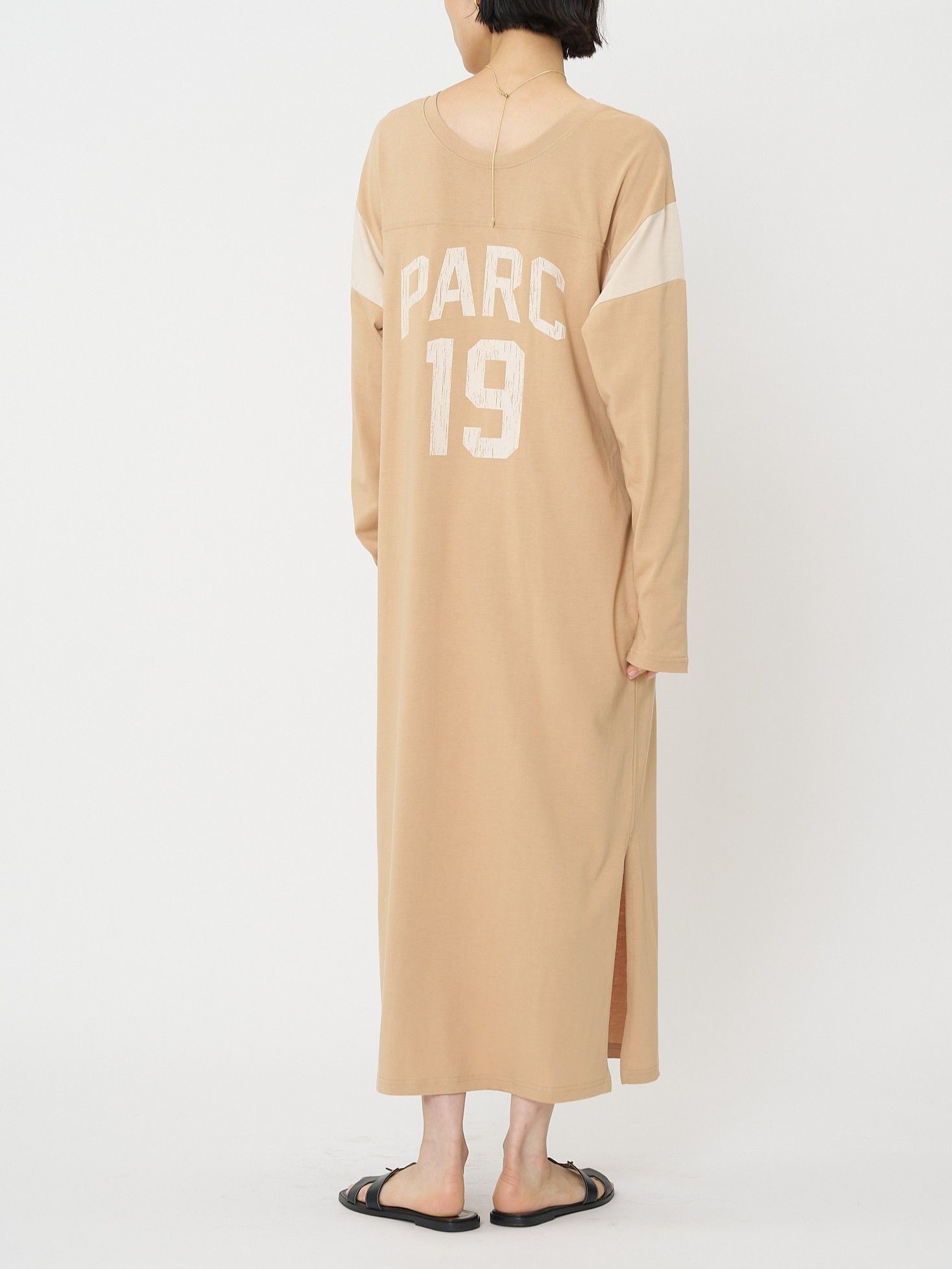 [5461-106KK] ”PARC”プリントロングOP ベージュ