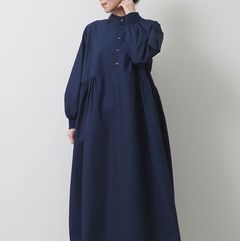 ロングスリーブハンドベルワンピース ネイビー