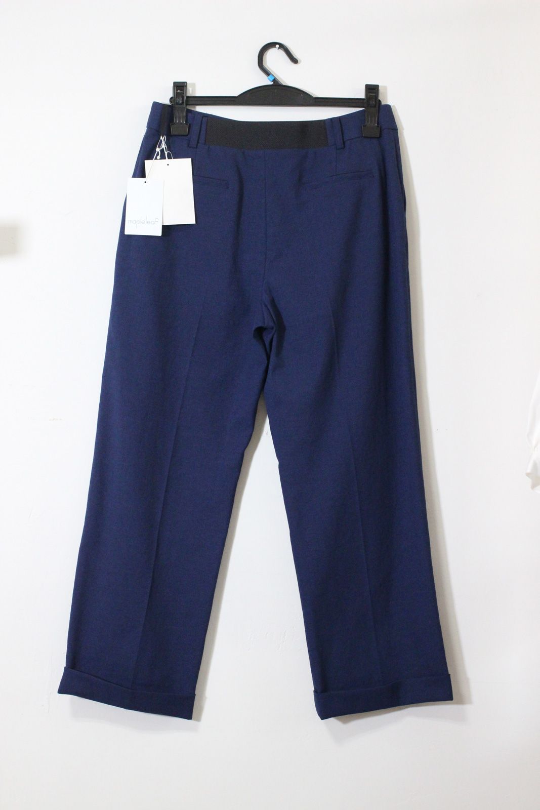 テーパードワイドパンツ ネイビー