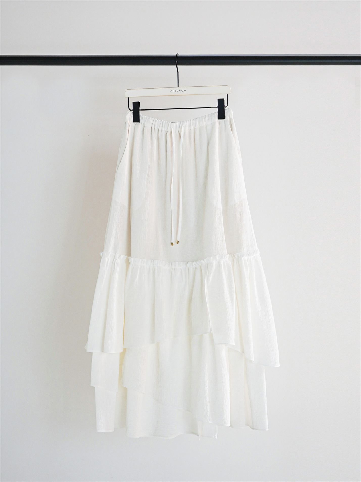 [2961-048BZ] コットンティアードSK ホワイト