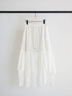 [2961-048BZ] コットンティアードSK ホワイト