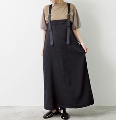 Reflaxウェザーストレッチジャンパースカート ブラック