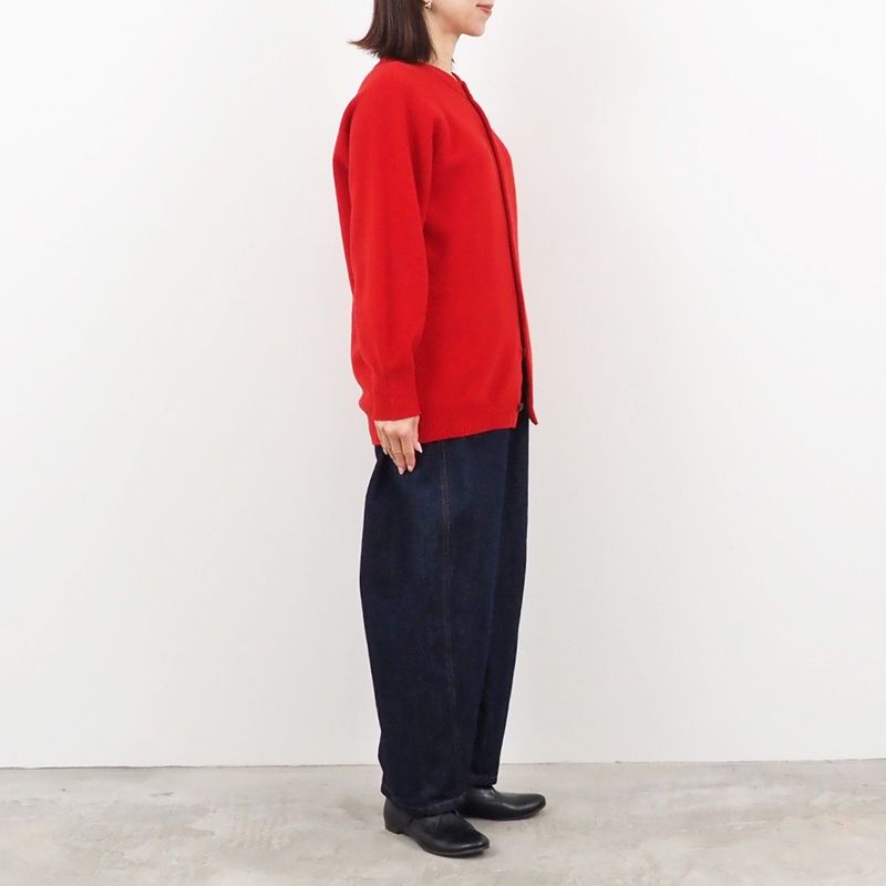 12ozムラデニム ラウンドパンツ インディゴxオフホワイト