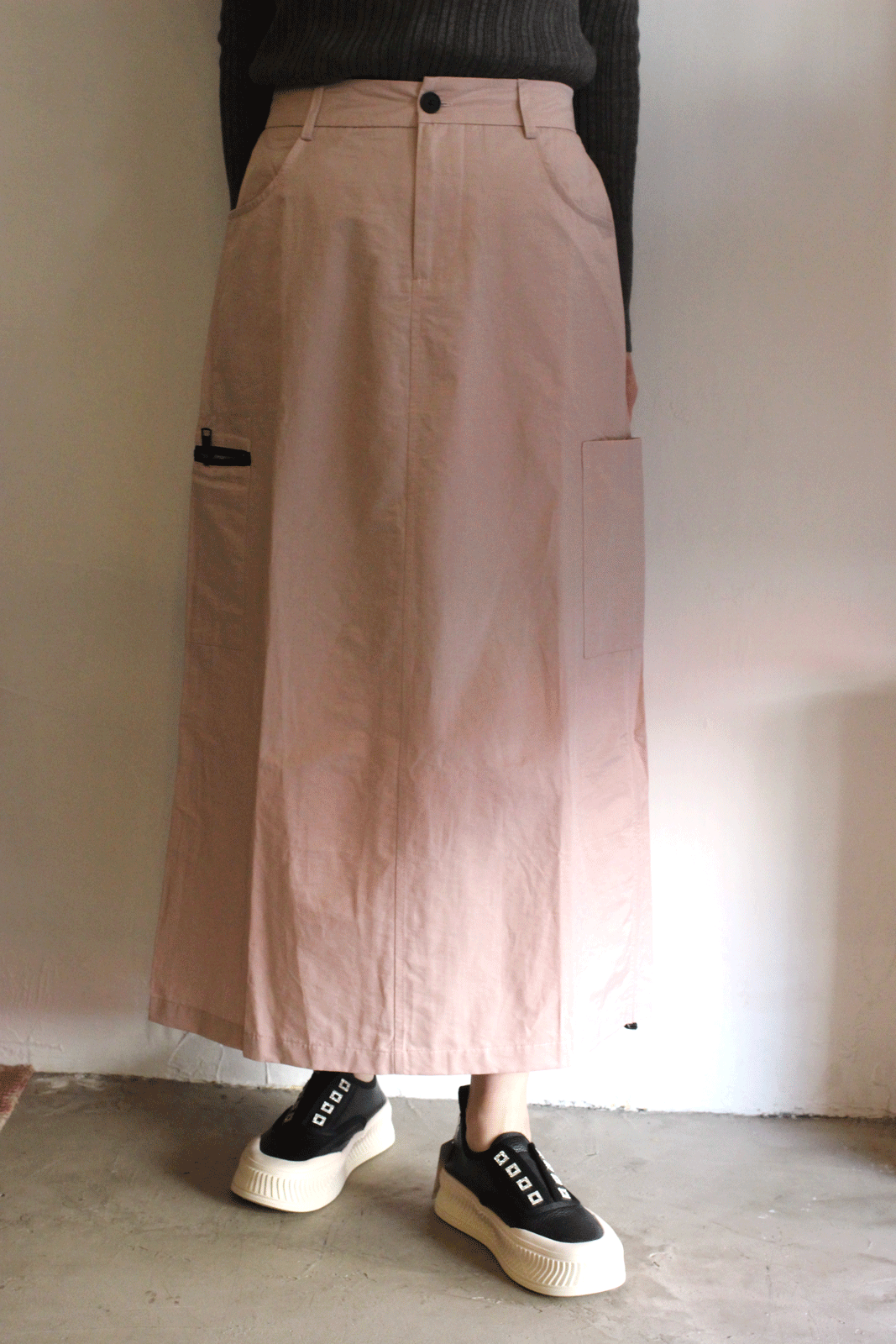 カーゴマキシスカート ピンク