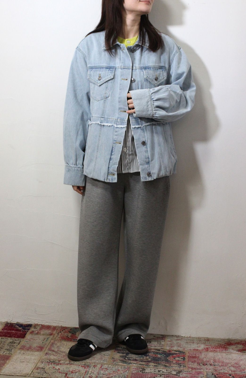 デニム ツイルジャケット ライトインディゴブルー