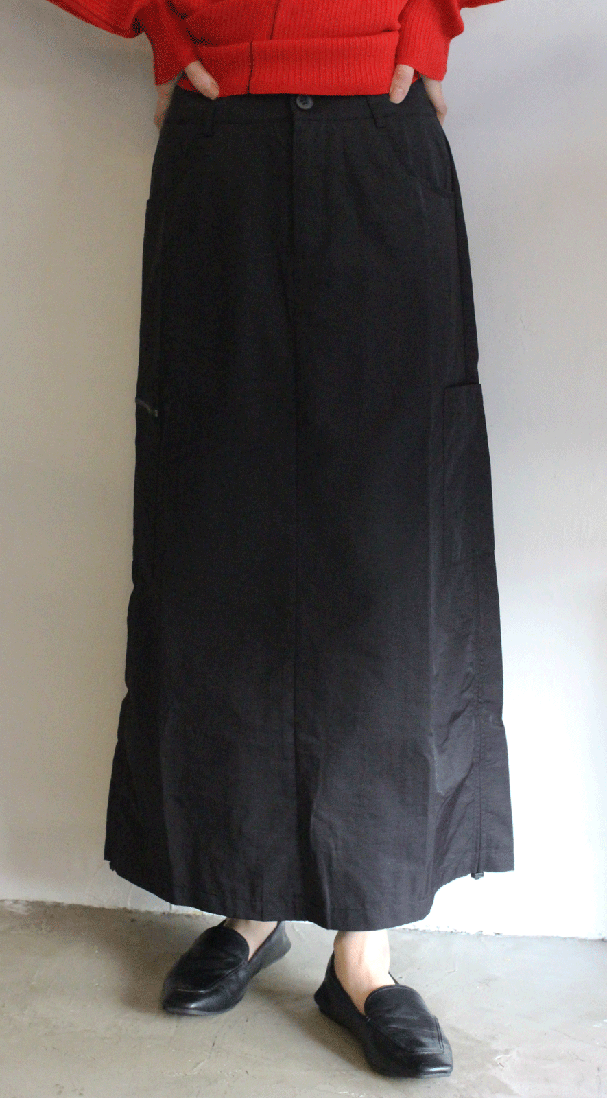 カーゴマキシスカート ブラック