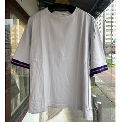 天竺xニット切り替えプルオーバー ライトグレー