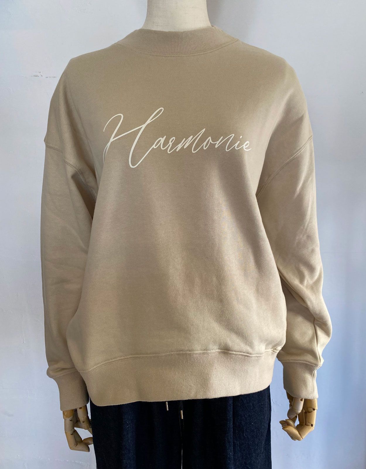 裏毛ロゴスゥェット ベージュ