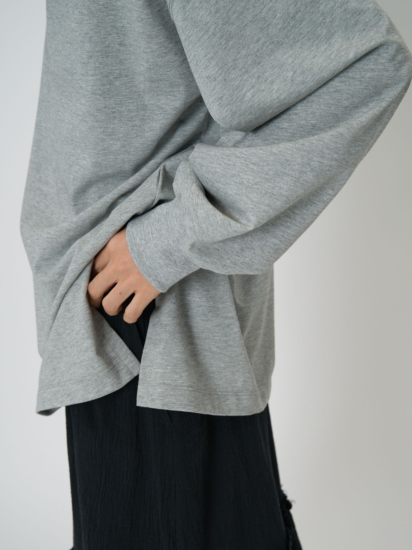 [8261-015KK] 度詰天竺ボートネックロンT グリーン