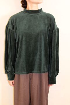ヴィンテージベロアギャザースリーブPO ヴィンテージグリーン