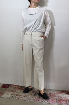 テーパードワイドパンツ アイボリーベージュ
