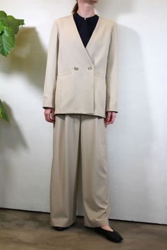 クールベストⅡノーカラージャケット ライトベージュ