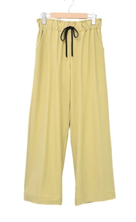 ストレッチサーモサキソニーワイドパンツ イエロー