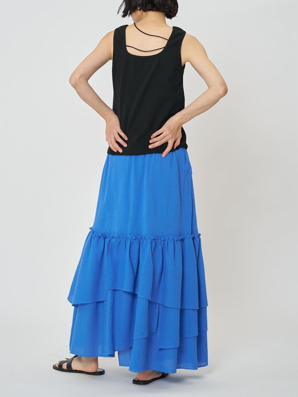 [2961-048BZ] コットンティアードSK ブラック