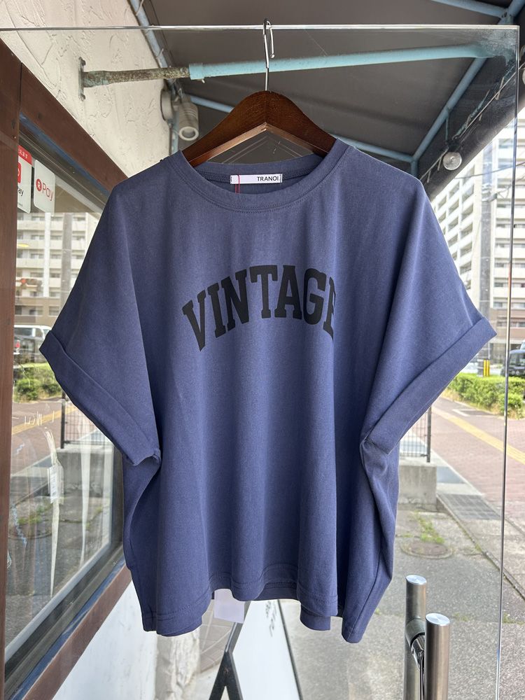 pearl necklace VINTAGE Tee ネイビー