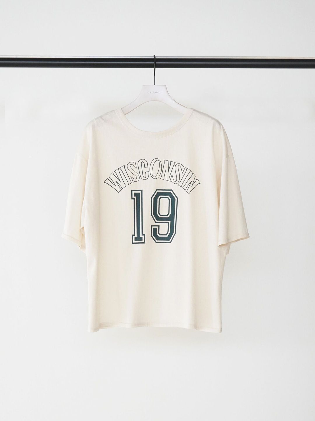 [8463-712KK] ナンバリングTEE アイボリー