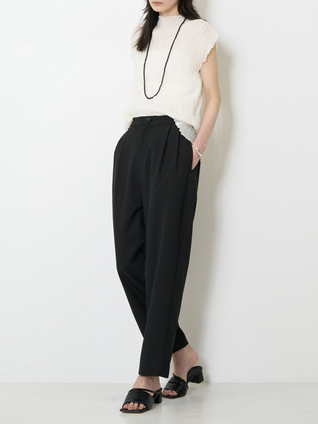 [3263-656YM] エフォートレステーパードPT ブラック