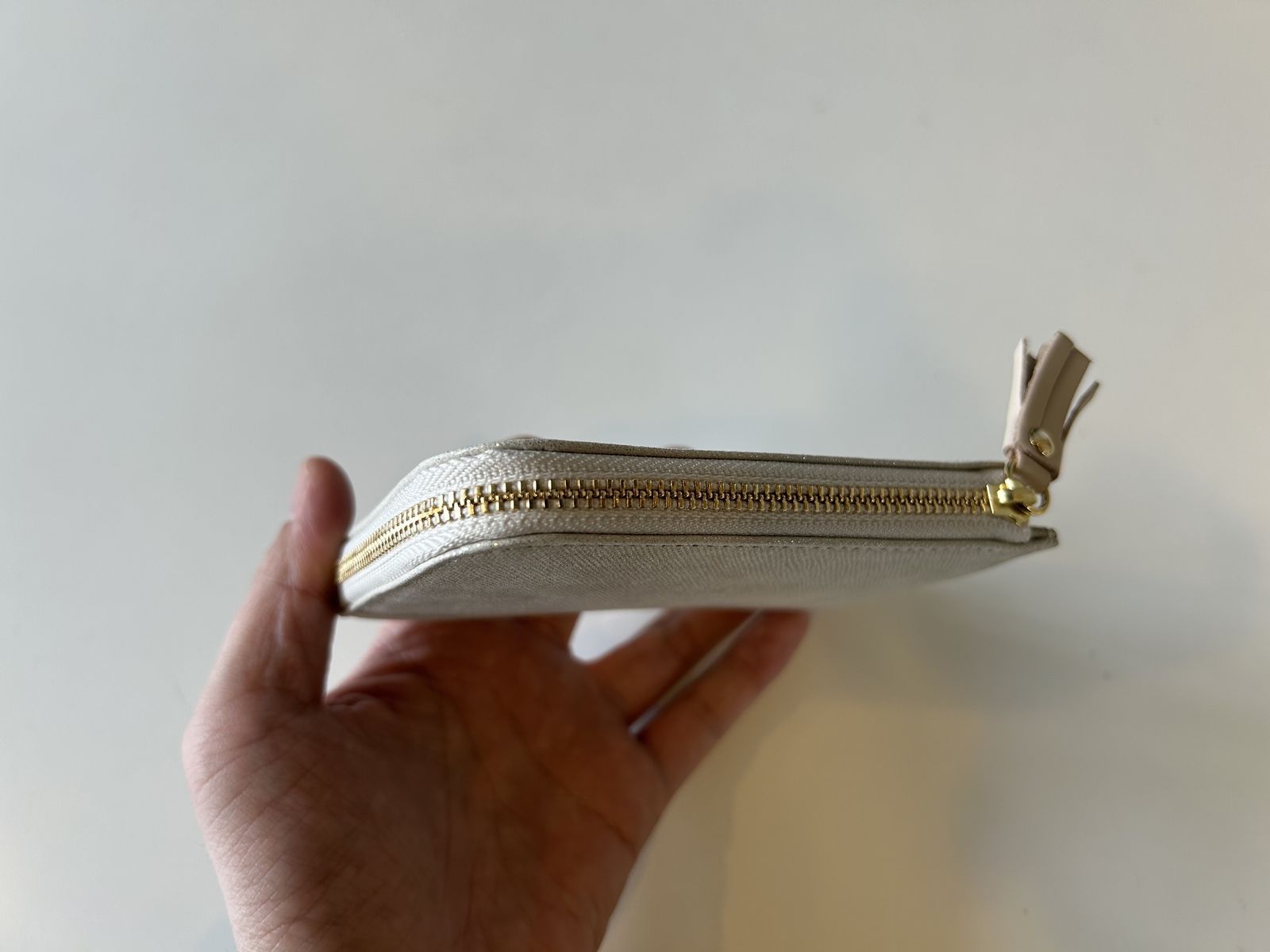 HAK L ZIP SHORT WALLET プラチナ