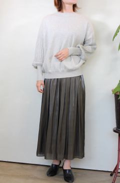 コットン&カシミア前後2WAYプルオーバー オートミール