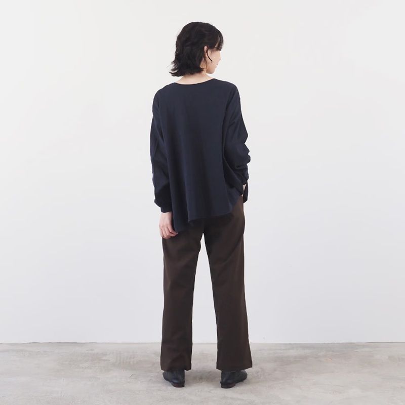 ダブルガーゼワイドフレアブラウス 2WAY ベージュ