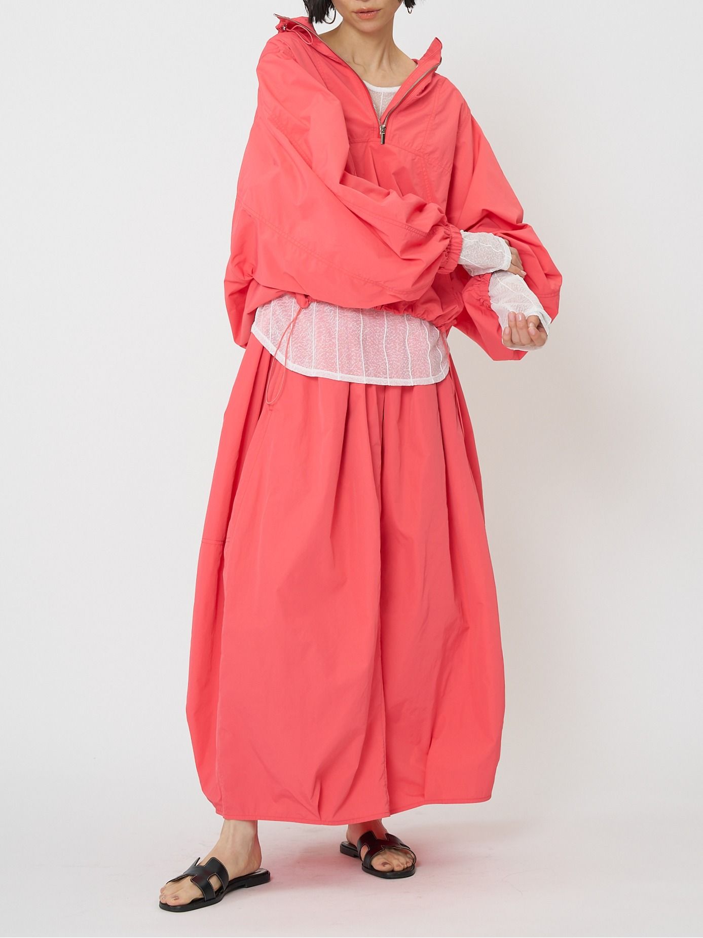 [4261-031MK] ドルマンスリーブアノラック ピンク