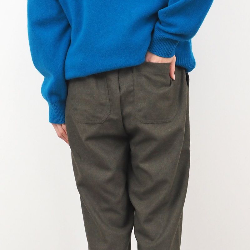 ウールリサイクルクロスコージーパンツ ブラウン