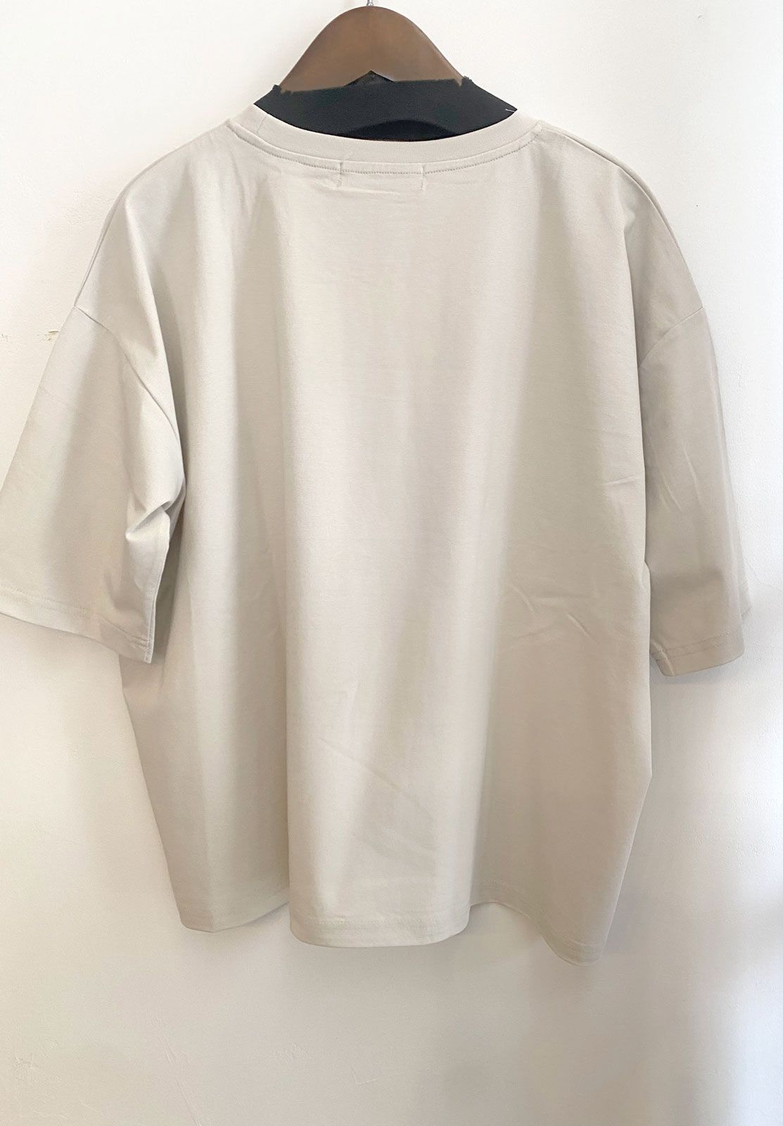 箔プリントTシャツ ライトグレー