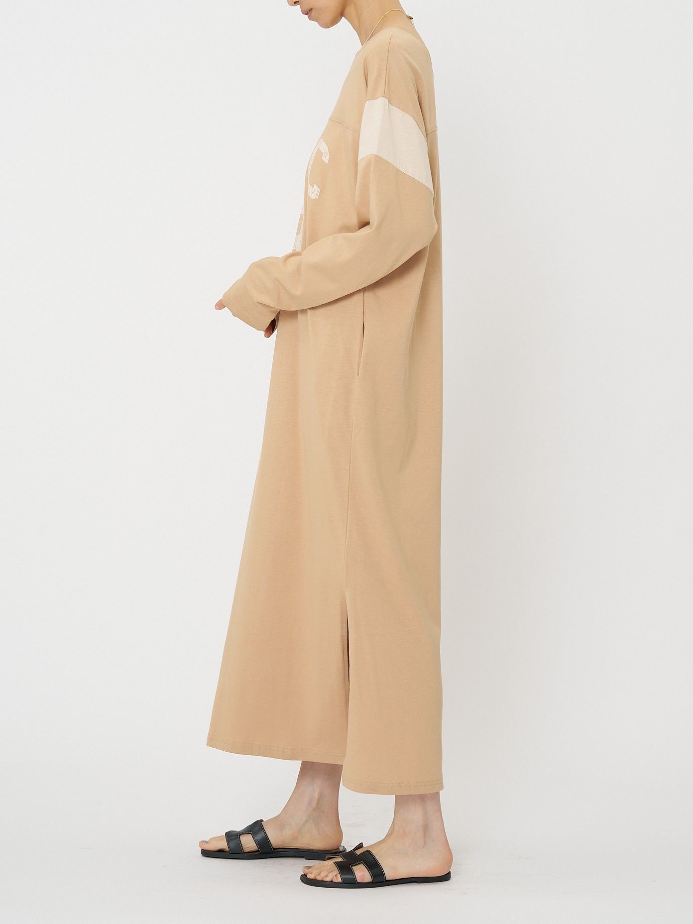 [5461-106KK] ”PARC”プリントロングOP ベージュ