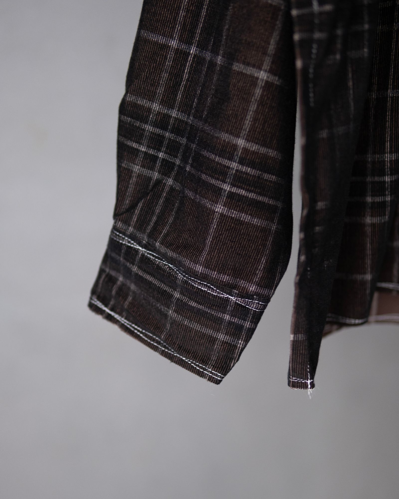 21W Yarn-Dyed Check Corduroy 50s Craftsman Shirt / Black