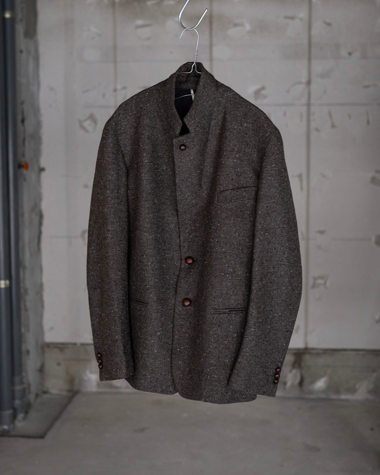 SINGLE-BREASTED 2BUTTON COMFORT-FIT LINED JACKET / MOCHA GREY