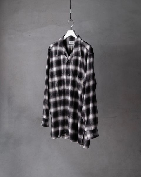 Open Collar SH / Black×White Ombre