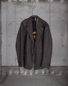 SINGLE-BREASTED 2BUTTON COMFORT-FIT LINED JACKET / MOCHA GREY