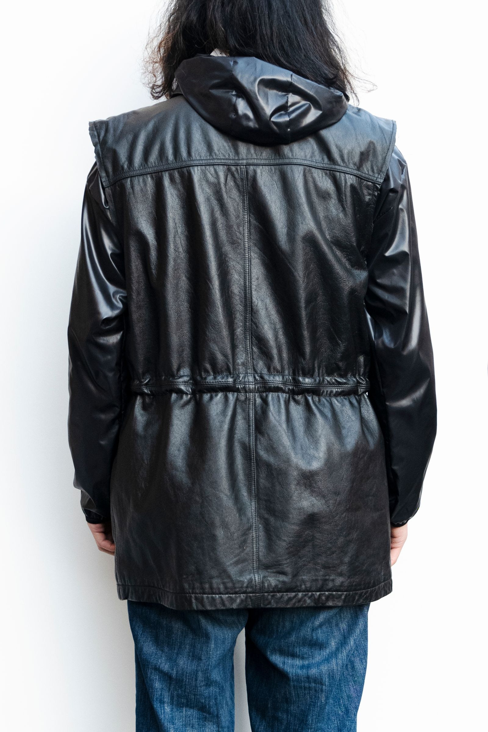 Remake cutoff leather vest / リメイクカットオフレザーベスト