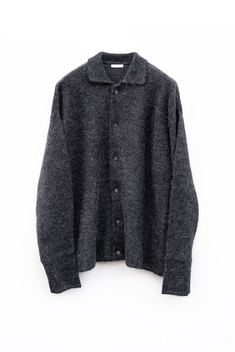 Blanc YM - Kid Mohair Knit Shirt / Gray | Retikle Online Store 