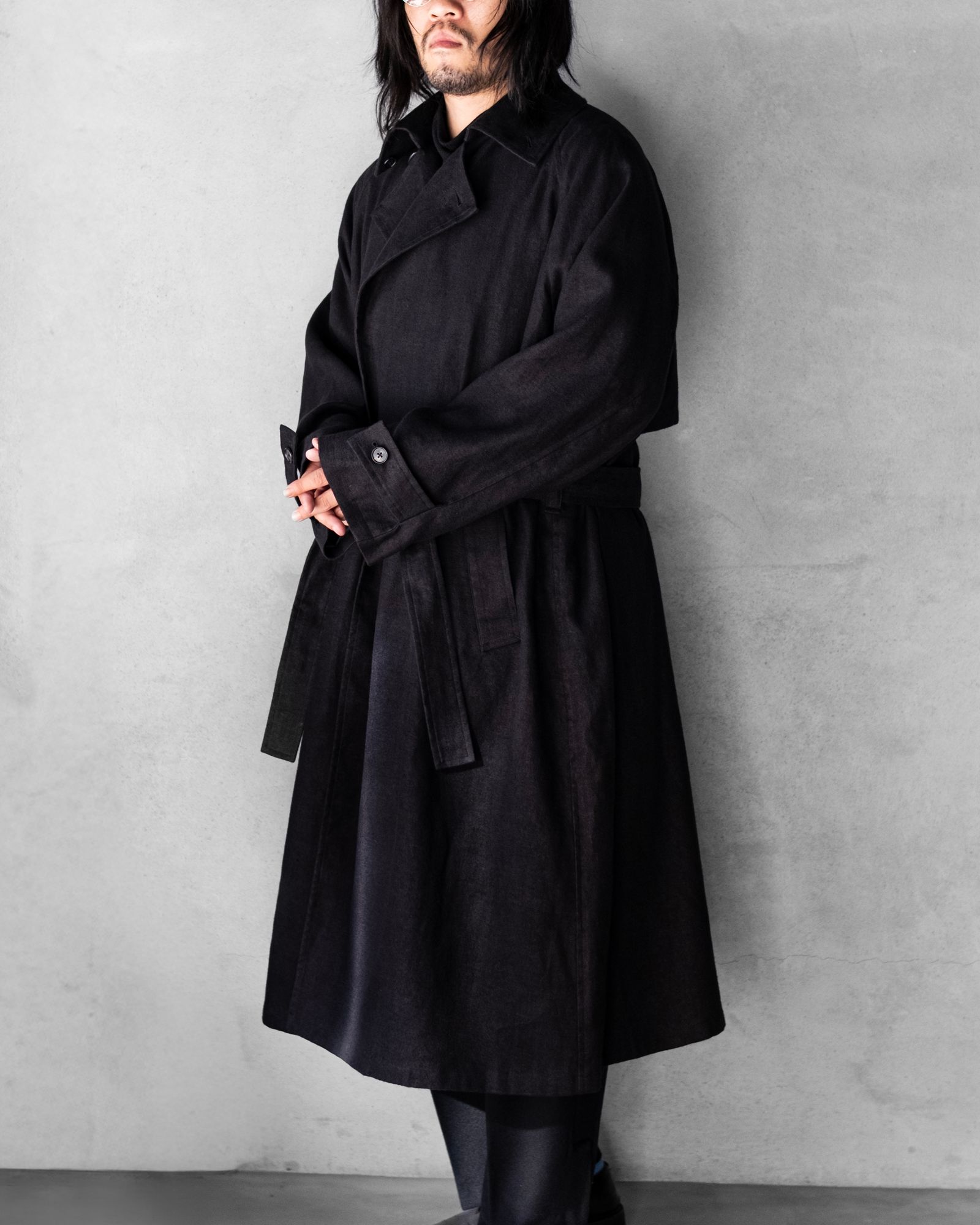 Hemp Oversize Coat / Black
