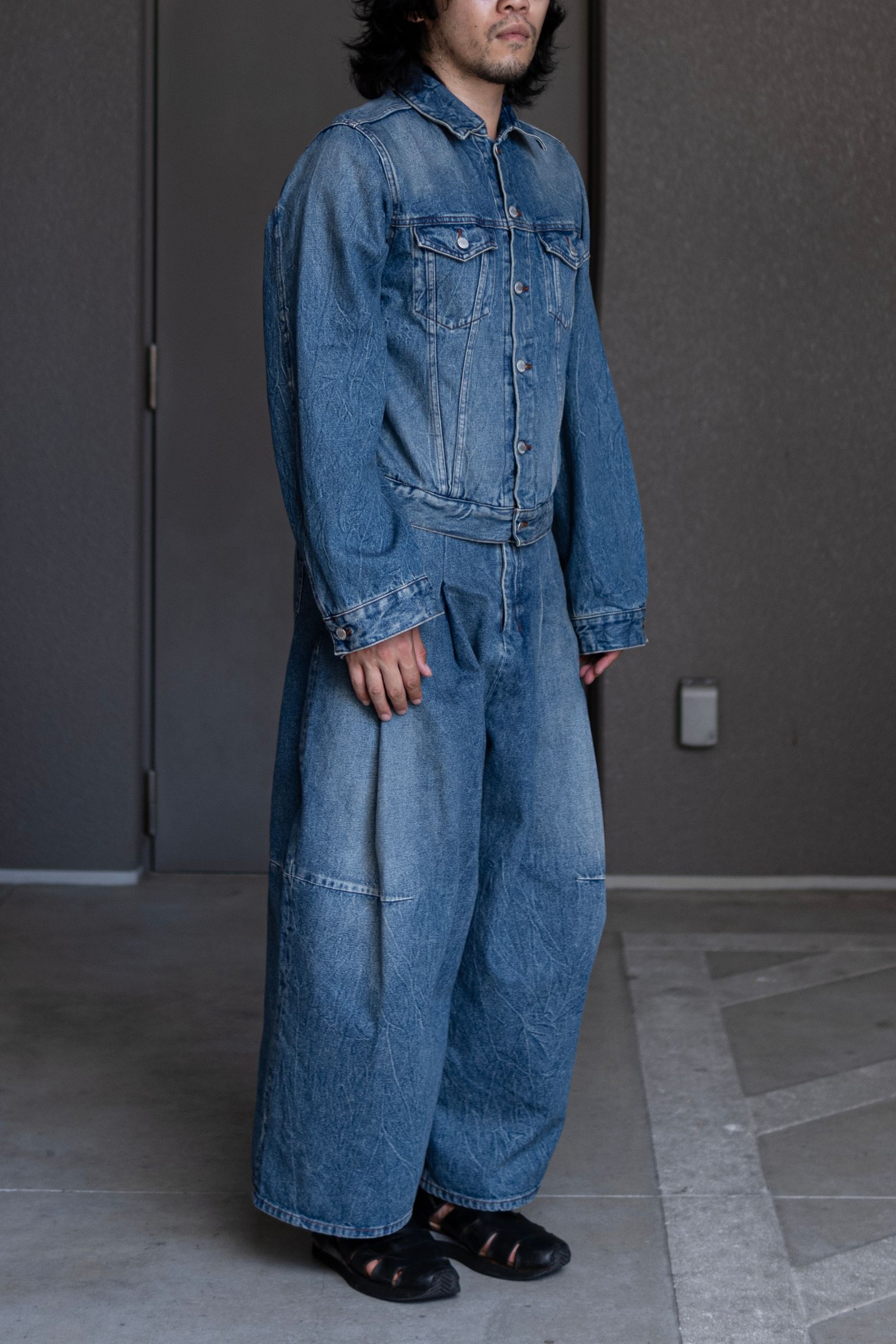 SHINYAKOZUKA - WASHED ORDINARY CITY BAGGY / INDIGO | Retikle