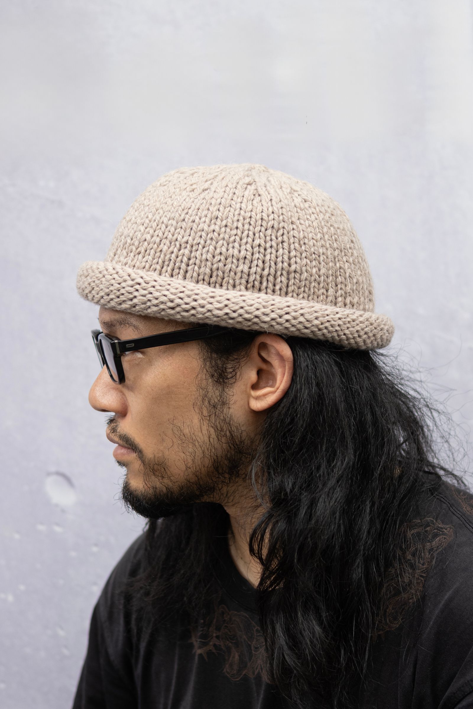 Knit Beanie / Beige