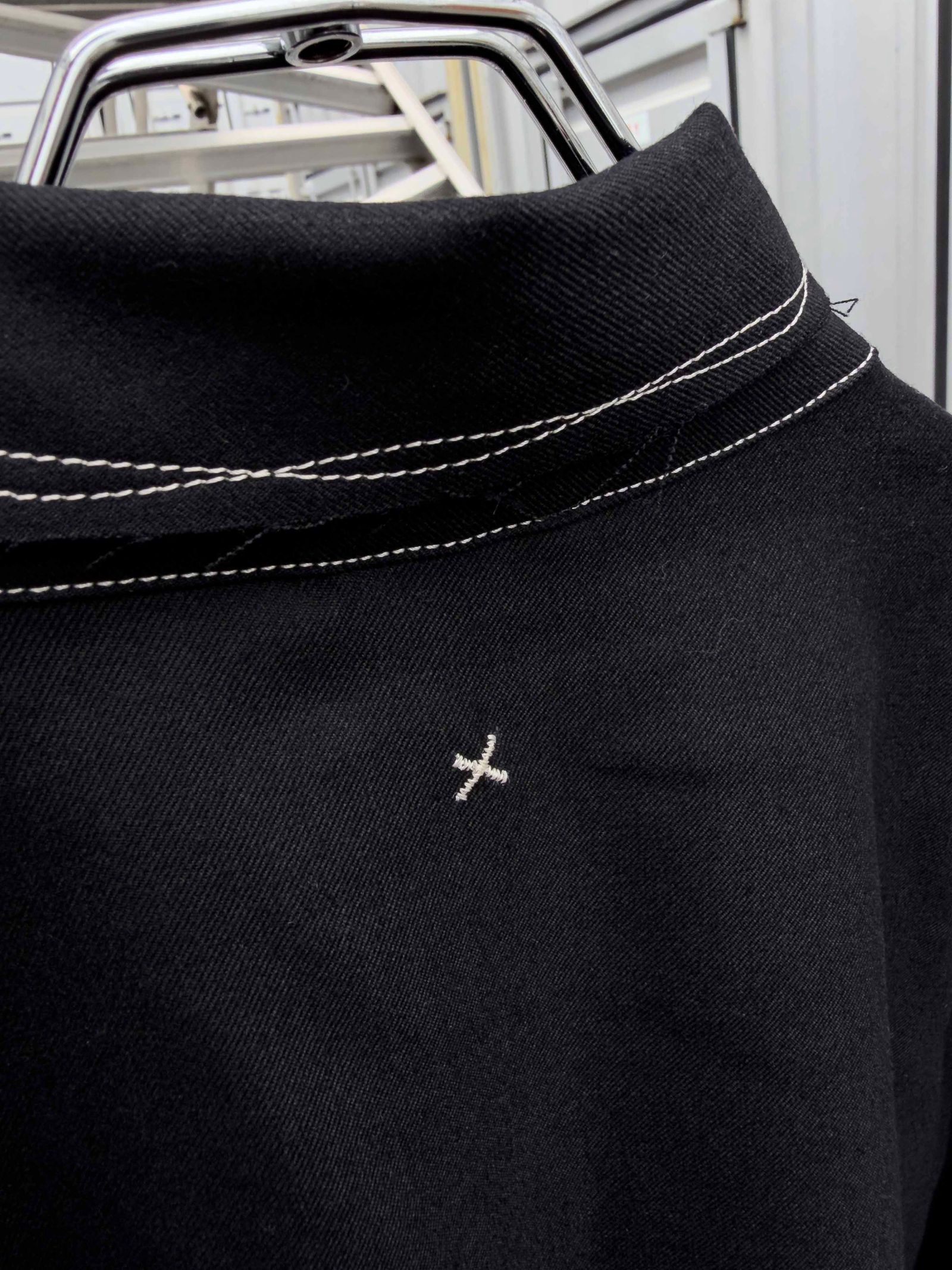 “Washable Super120’s” 60s COLLAR CRAFTSMAN SHIRT / Black